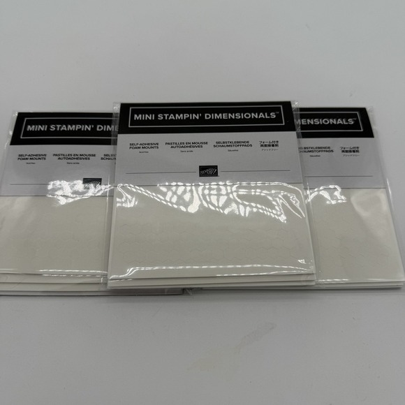 Stampin' Up! MINI STAMPIN DIMENSIONALS Self Adhesive Foam Mounts 720 Lot Of 3 - Picture 1 of 5